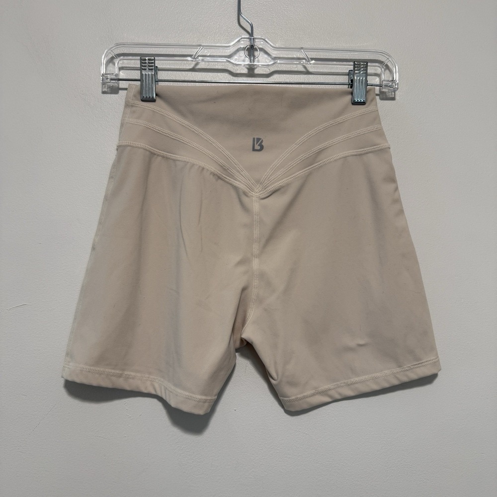 Buffbunny Beige Micro Legacy Biker Short 4" Size Medium